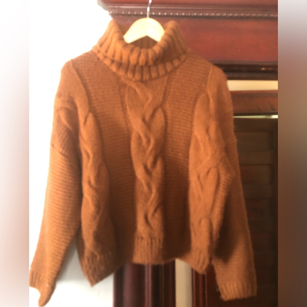 Mint Brown cognac Knit Sweater